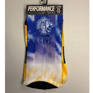 Gahanna Lincoln Lions Socks Size Men's 6-8 Women's 6-9 in Blue, White and Gold